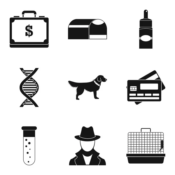 Conjunto de iconos de propagación de virus, estilo simple — Archivo Imágenes Vectoriales