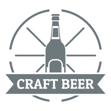 Zanaat bira logosu, basit gri tarzı