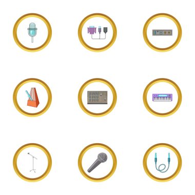 Icons set, karikatür tarzı üreten ses