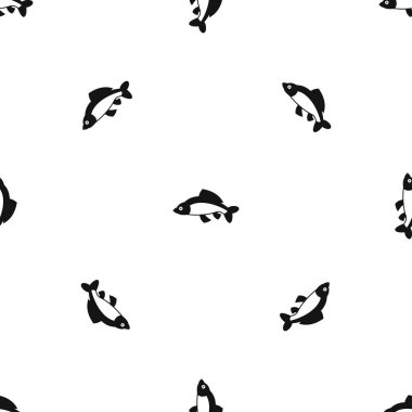 Balık sorunsuz siyah desen