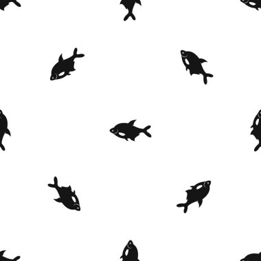 Balık sorunsuz siyah desen