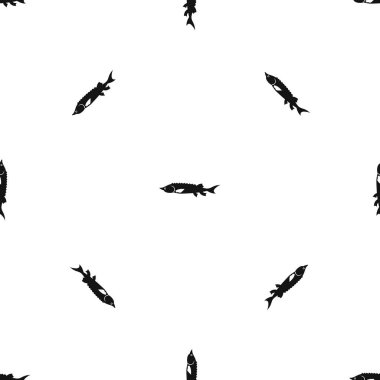 Taze mersin balığı balık sorunsuz siyah desen