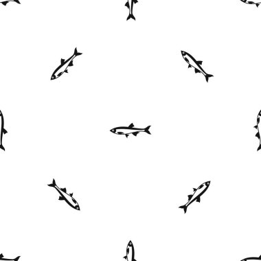 Ringa balığı sorunsuz siyah desen