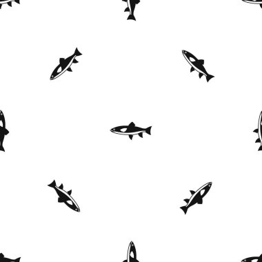 Balık sorunsuz siyah desen
