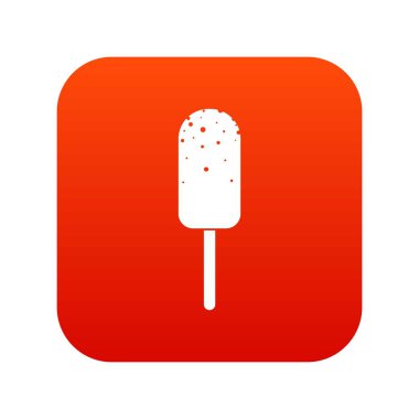 Dondurma simgesi dijital kırmızı
