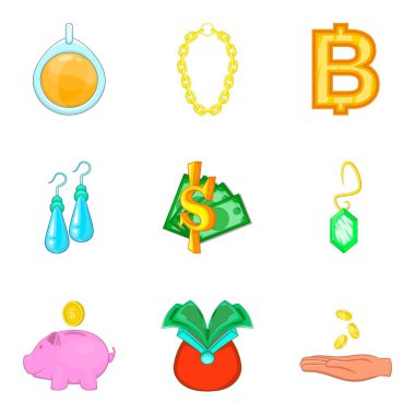 Zengin çevresi simgeler ayarla, tarzı çizgi film