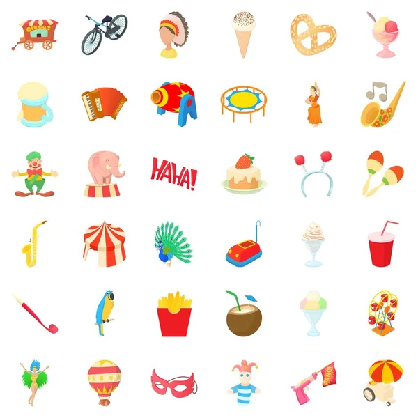 Bahçesi Icons set, karikatür tarzı