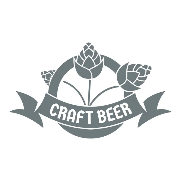 Bira logosu, basit gri tarzı — Stok Vektör