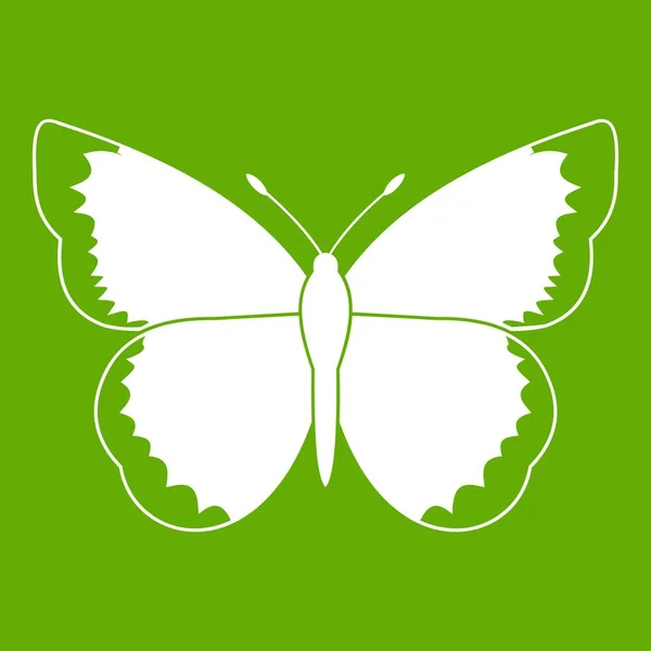 Pillangó zöld ikon — Stock Vector