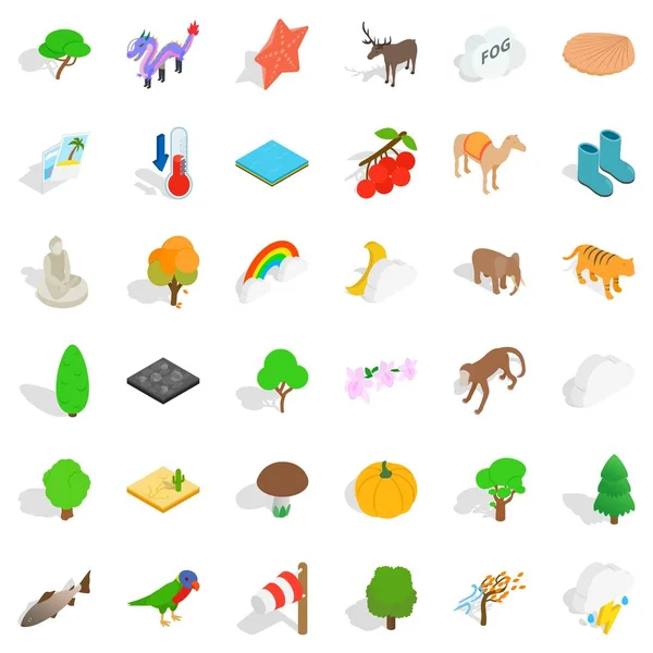 Rezervasyon Icons set, izometrik stili