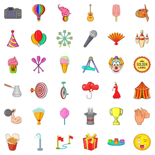 Komik Icons set, karikatür tarzı