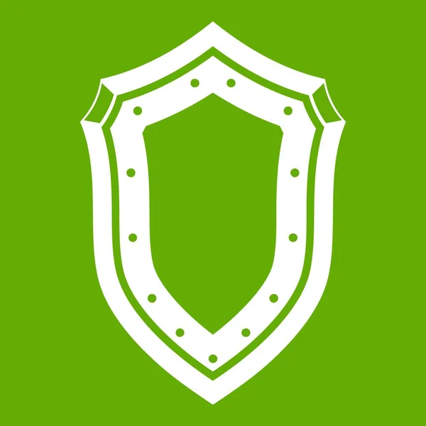 Ícone escudo verde —  Vetores de Stock