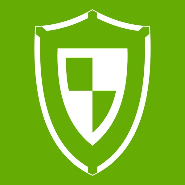 Ícone escudo verde — Vetor de Stock