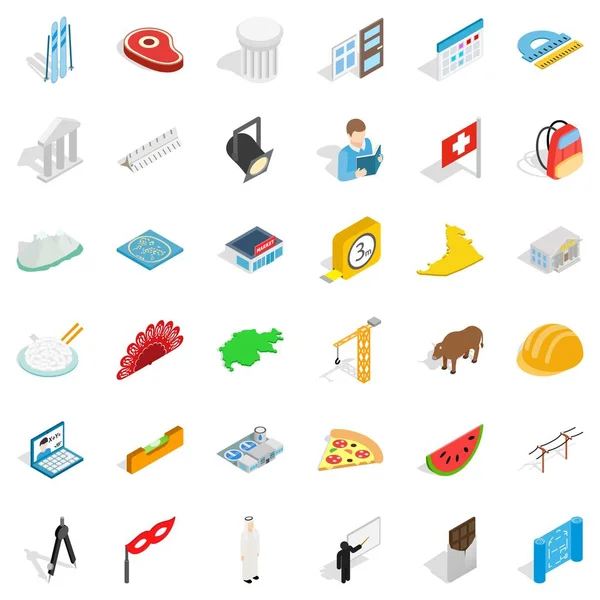 Vinç Icons set, izometrik stili
