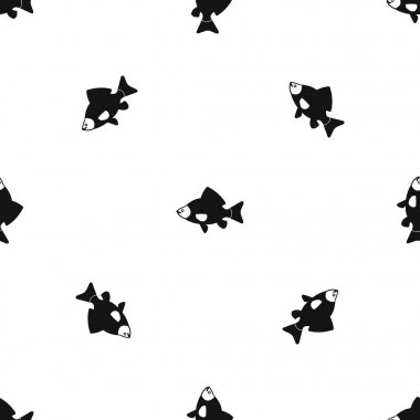 Balık sorunsuz siyah desen