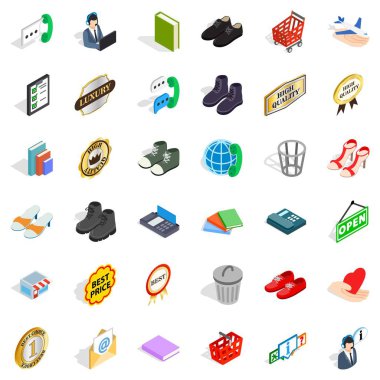 Operatör Icons set, izometrik stili