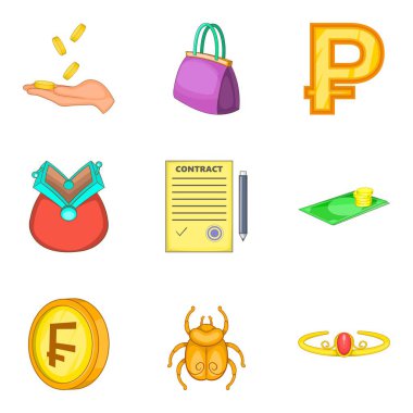 Servet Icons set, karikatür tarzı