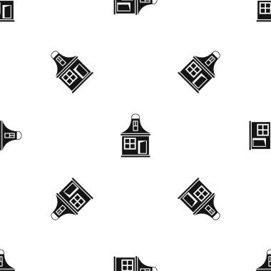 Küçük ev desen sorunsuz siyah