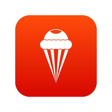 Dondurma simgesi dijital kırmızı