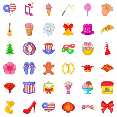 Paskalya Icons set, karikatür tarzı