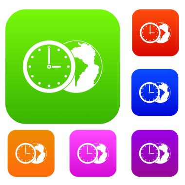 Dünya gezegeni izlemek set renk koleksiyonu ile