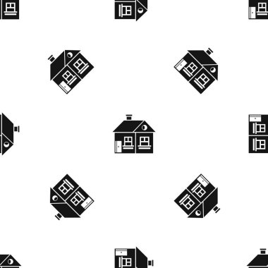 Büyük tek katlı ev desen sorunsuz siyah