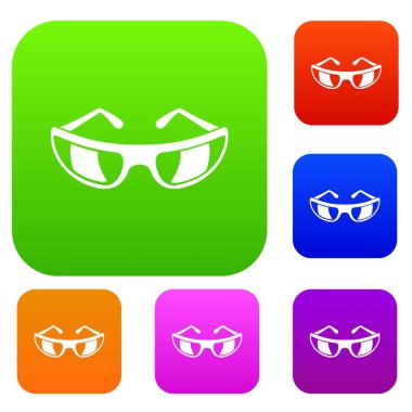 Güneş gözlüğü renk koleksiyonu ayarla