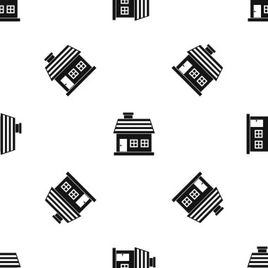 Tek katlı ev desen sorunsuz siyah