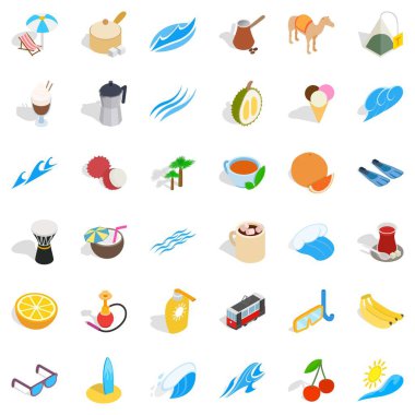 Ankara Icons set, izometrik tarzı