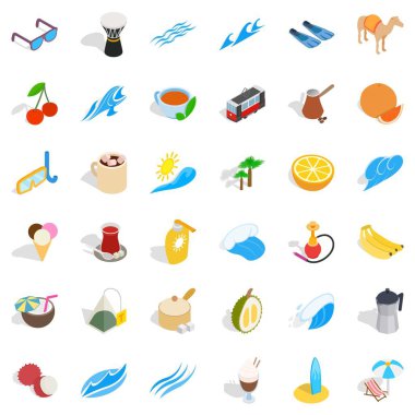 Türkiye Icons set, izometrik tarzı