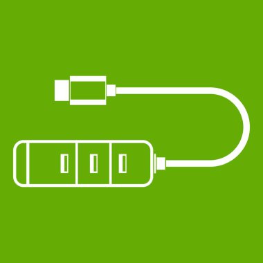 USB adaptörü konektör simgesi yeşil