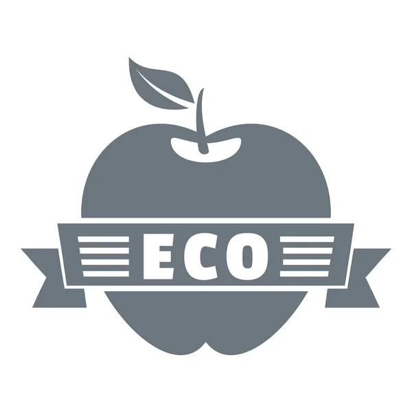 Logo de Apple, estilo gris simple — Vector de stock