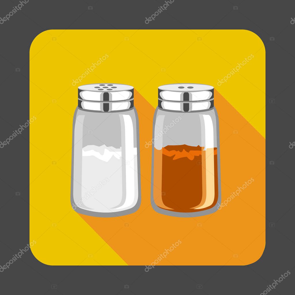 Salt, pepper concept background. Cartoon illustration of salt, pepper vector concept background for web design