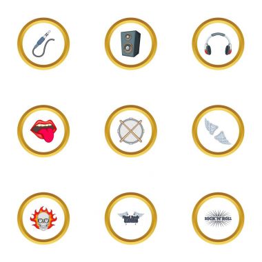 Rockstar Icons set, karikatür tarzı