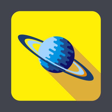 Satürn gezegeni kavramı arka plan, karikatür tarzı