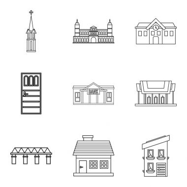 Yapı Icons set, anahat stili