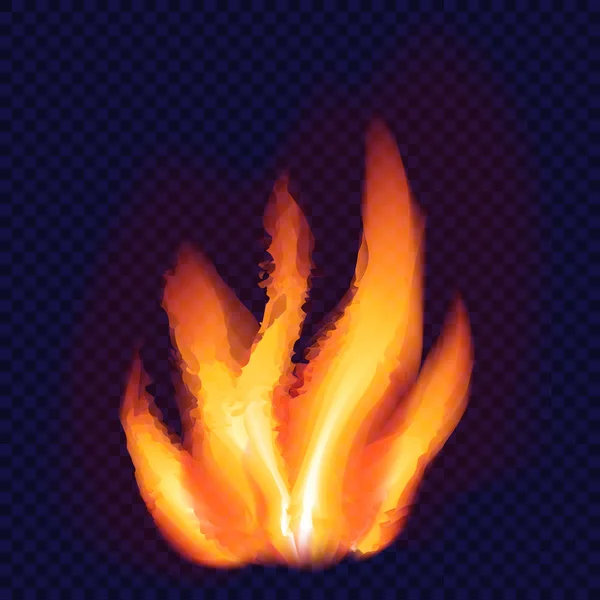 Concept de flamme de feu arrière-plan, style réaliste — Image vectorielle