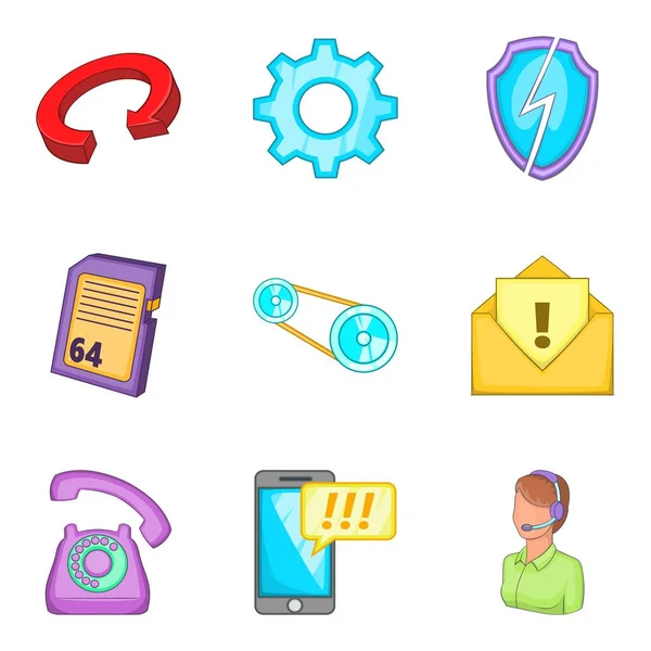 Mali yardım Icons set, karikatür tarzı