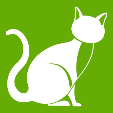 Kara kedi simgesi yeşil
