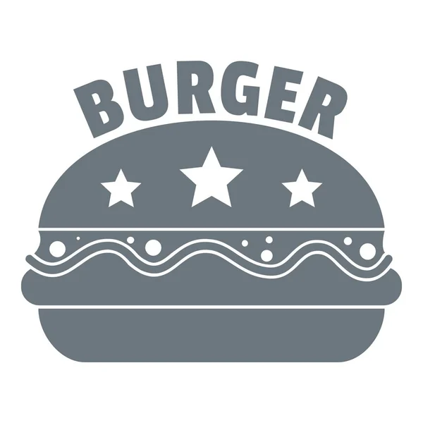 Logotipo de hamburguesa nacional, estilo gris simple — Vector de stock