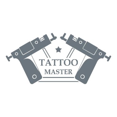 Dövme araç logosu, basit gri tarzı