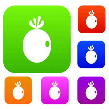 Feijoa meyve renk koleksiyonu ayarla