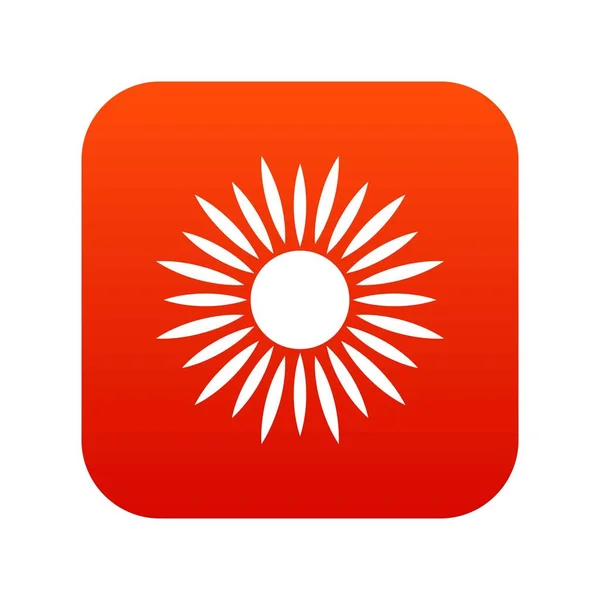 Solen ikonen digital röd — Stock vektor