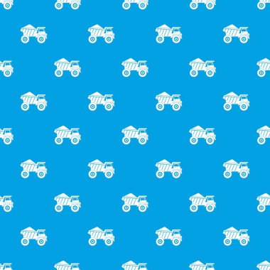 Damperli kamyon kum desen kesintisiz mavi