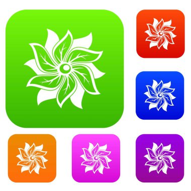 Çiçek renk koleksiyonu ayarla