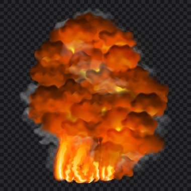 Yangın kavramı arka plan, gerçekçi