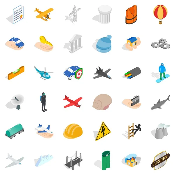 House Icons set, izometrik stili