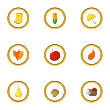 Sonbahar sembol simgeler kümesi, karikatür tarzı