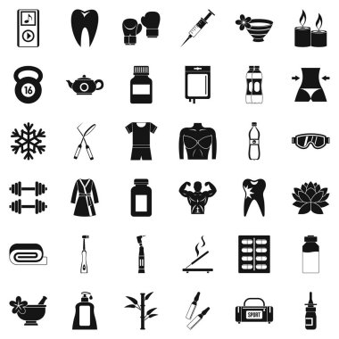 Fitbody simgeler kümesi, simle stili