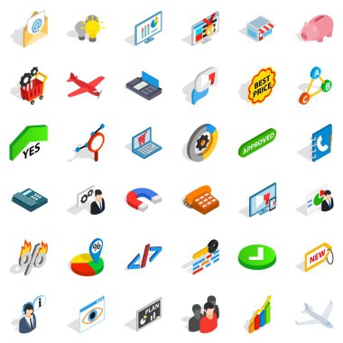 Sunu Icons set, izometrik stili